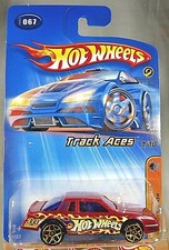 2005 Hot Wheels 67 Track Aces 7/10 CHEVY STOCKER Red w/Gold 5Y Spoke Wheels