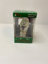 PAWS BY CLAUS White Poodle Dog Animal Christmas Ornament 2011