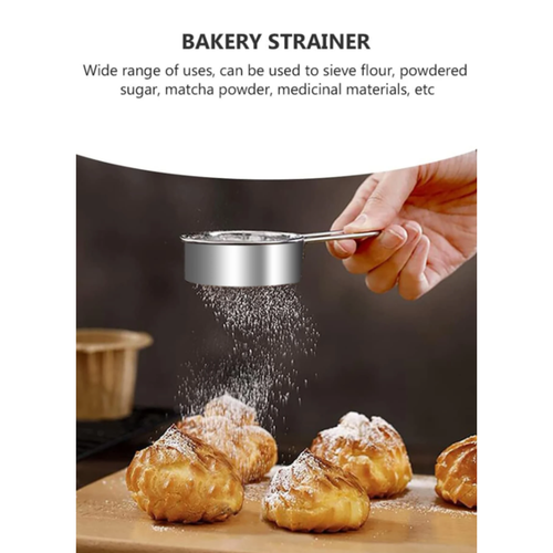 Stainless Steel Powdered Sugar Shaker Flour Cocoa Sifter for Baking & Coffee - Picture 3 of 6