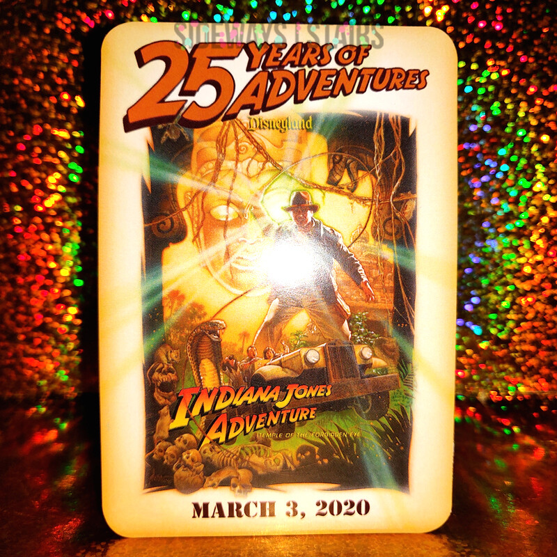 INDIANA JONES ADVENTURE DECODER CARD 25th anniversary collectible