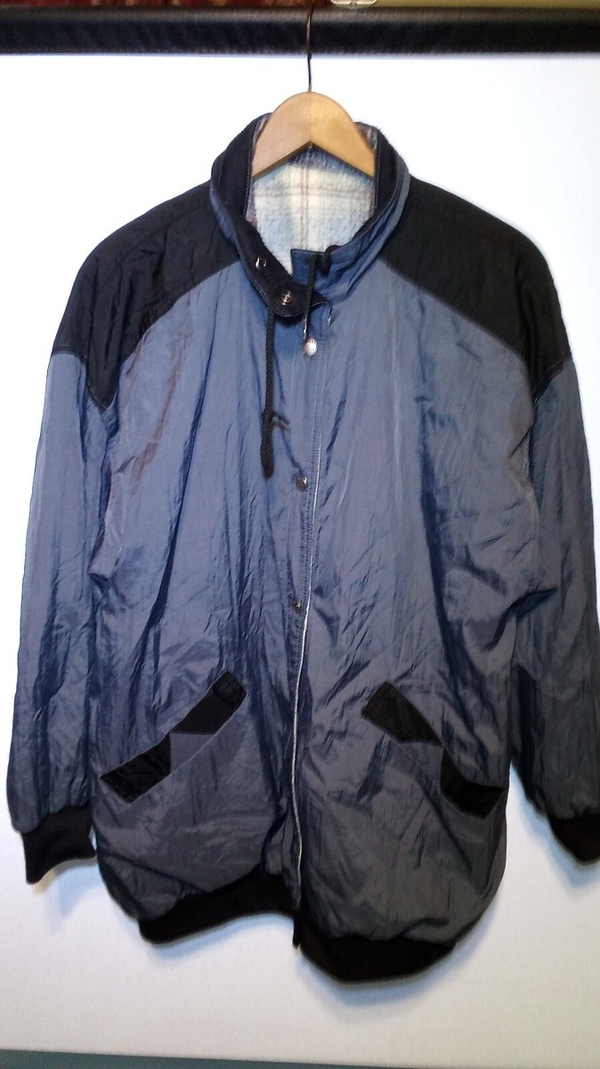 ジャケット・アウター old reversible short length blouson Vintage Current Seen Reversible Womens XL Blue/Gray Nylon
