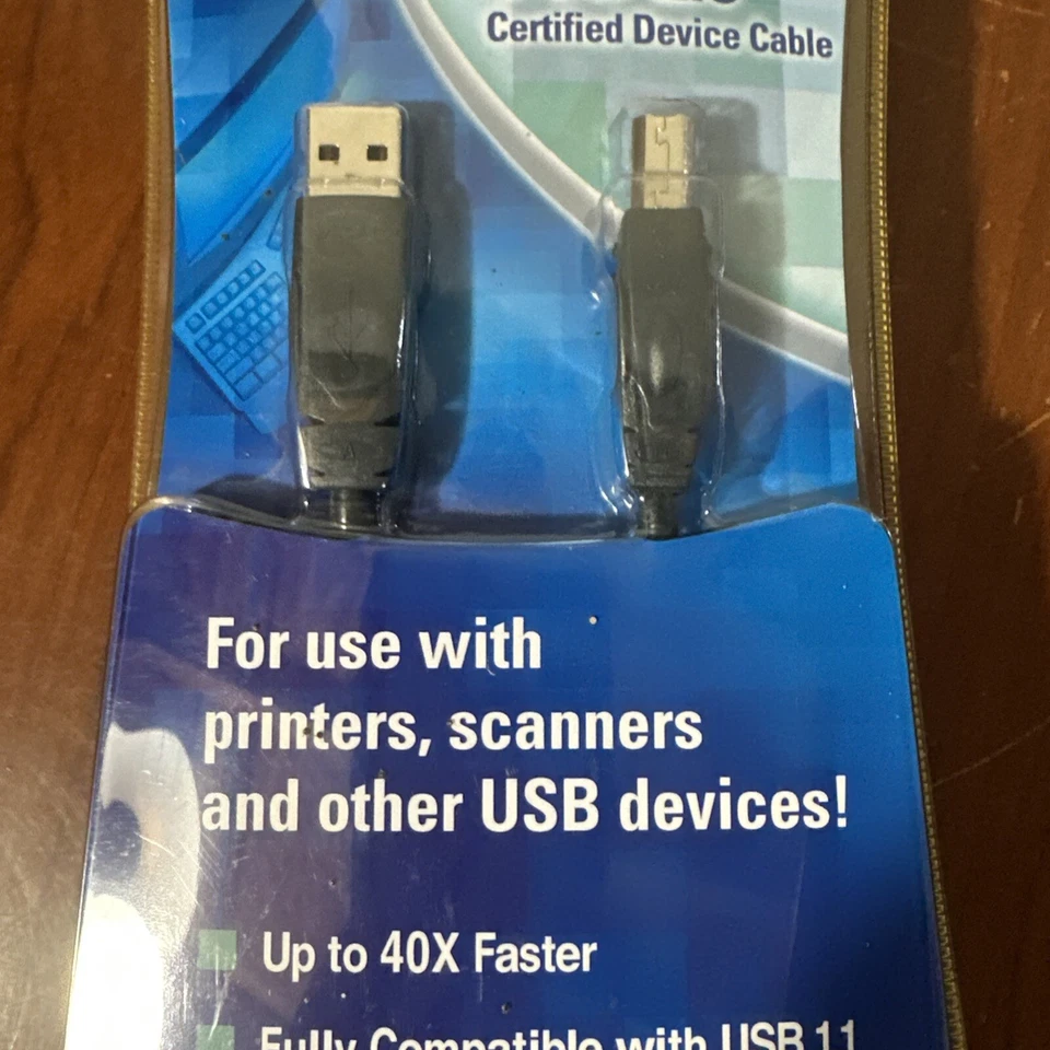 APC HI-Speed USB 2.0 Certified Device Cable 6 ft/1.8m USB A To USB B - NEW! - Image 3 of 4