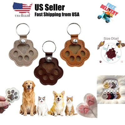 Porte-clés Mémoire Pour Poils D'animal - Charm Patte De Chat - Compartiment à Cheveux - Cadeau Sentimental Pour Propriétaire D'animal