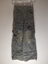 Rolanko Girls Distressed Multi-Pockets Baggy Blue Jeans Size 150 U.S. 10-12