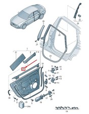 AUDI A7 Sportback 4G Rear Left Inner Window Aperture Seal 4G8839479K NEW