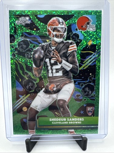 2025 Topps Cosmic Chrome Shedeur Sanders (RC) /75 Green Space Dust #127