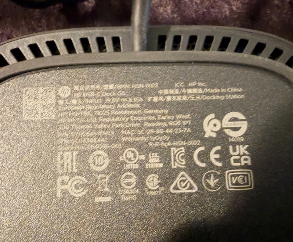 Negro, Estación de Acoplamiento HP USB-C G5 120W - Nuevo Fuera de Caja Foto 4 de 4