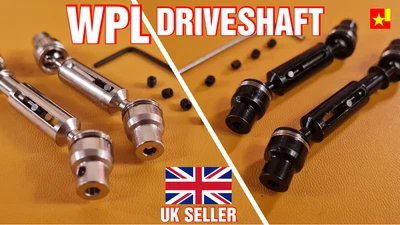 UNBRAND WPL Metal Driveshaft / Propshaft Upgrade. 2pcs for C14 C24 C34 B14 B16