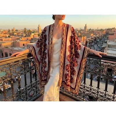 Free People Muse Burnout Velvet Kimono Duster Boho Festival romantic Fairy