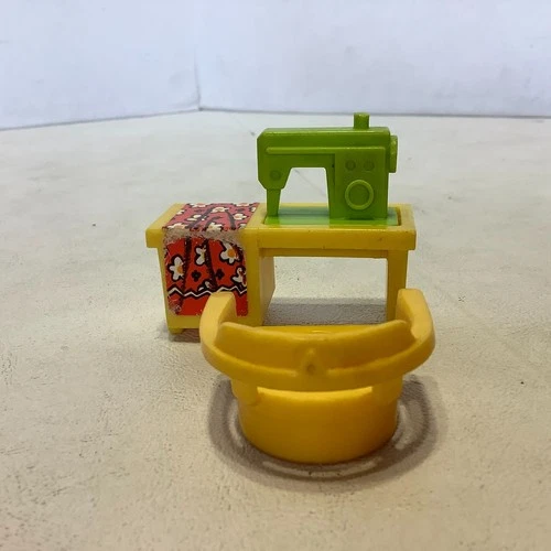 Vintage Fisher Price Little People Sewing Machine w/ Chair