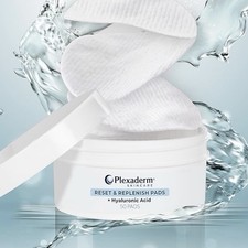 PLEXADERM Reset Replenish Pads w/ Hyaluronic Acid 50 Pads New / Sealed