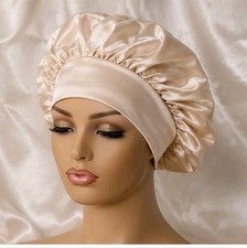 Satin Bonnet for Curly Hair Women Handmade Sleep Cap Adjustable Hair Bonnet