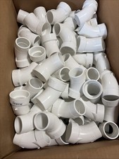 100 QTY Charlotte Pipe 1-1/2 In. 45 Deg. DWV PVC Street Elbow 1/8 Bend