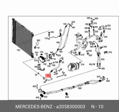 NEU MERCEDES-BENZ C-KLASSE W205 KÄLTEMITTELLEITUNG OEM A2058300003 ORIGINAL