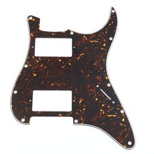 For US 11 Holes Strat HH PAF ST Guitar Pickguard No Control Hole Brown Tortoise