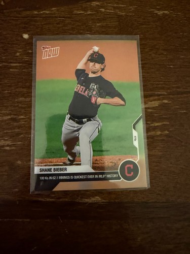 2020 Topps Now 252 Shane Bieber