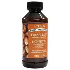 Lorann Oils Bakery Emulsions Natural & Artificial Flavor 4oz-Hazelnut (3Pk)