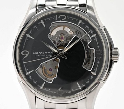 Hamilton Jazzmaster Viewmatic H325650 Open heart Automatic Men's Watch Black