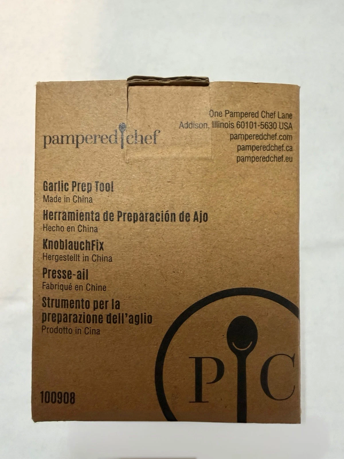 Pampered Chef Garlic Prep Tool #100908 Garlic Chopper Slicer Peeler