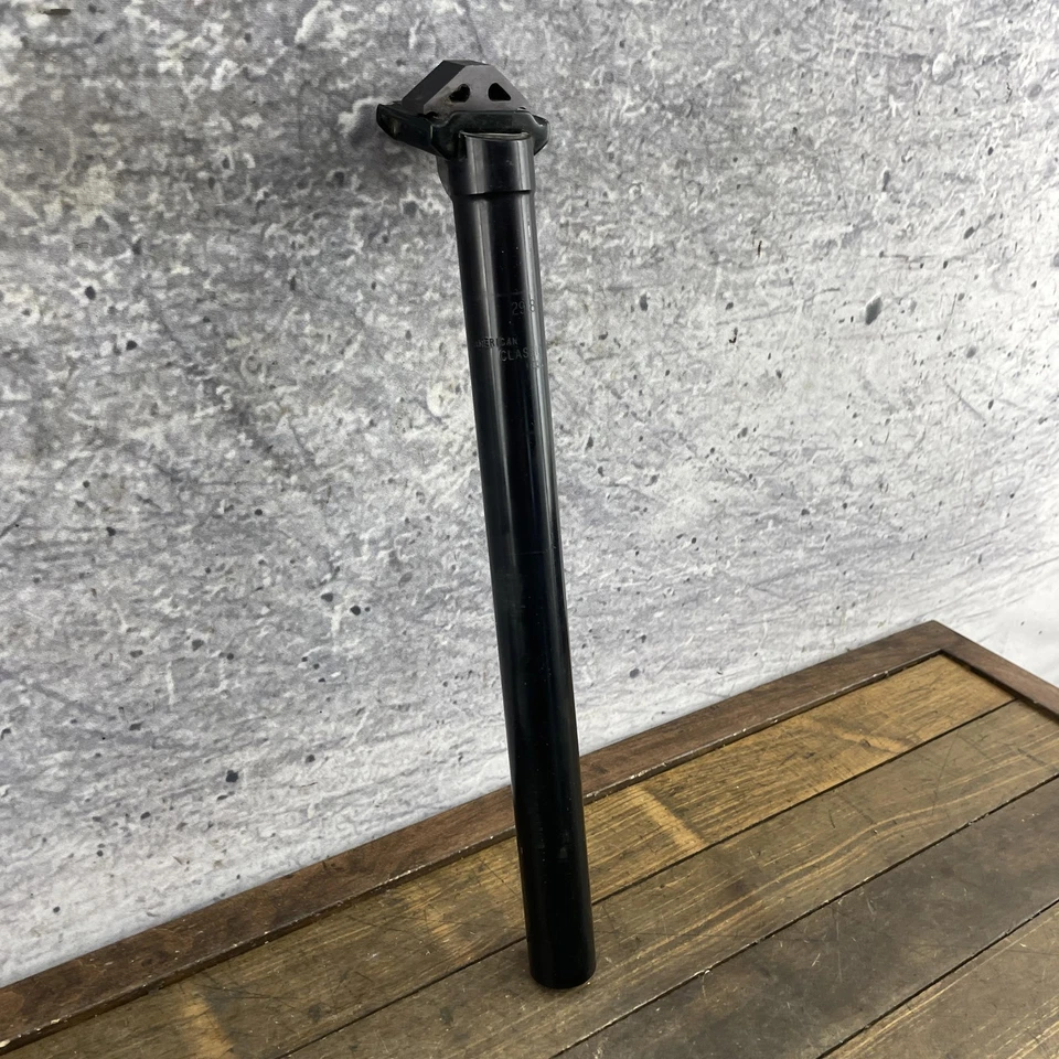 Tija de sillín American Classic 29,8 mm aleación negra se adapta a tándem Santana vintage Foto 4 de 4