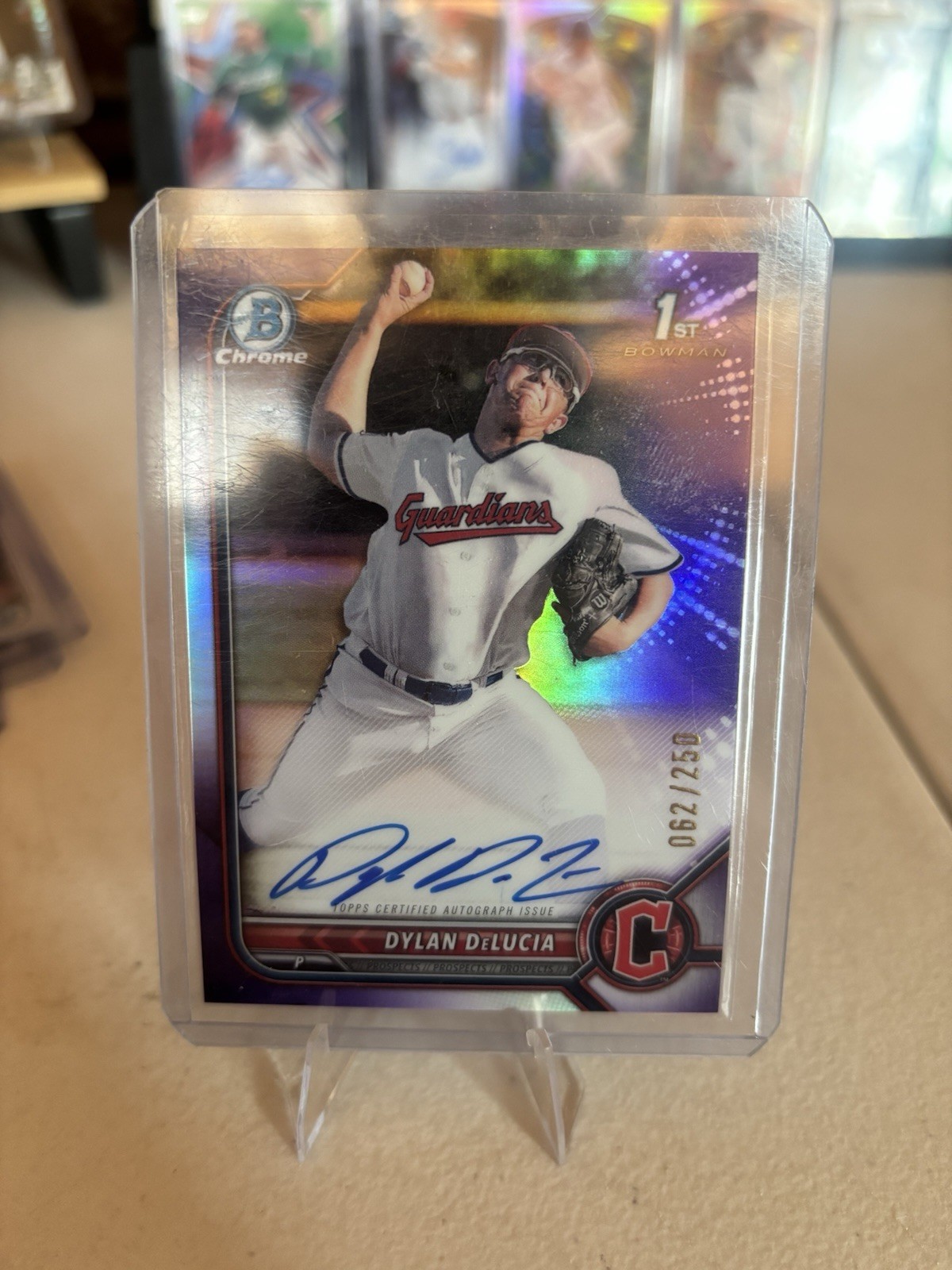 Dylan DeLucia 2022 Bowman Draft Chrome 1st Auto RC Refractor /499 #CDADDA A7