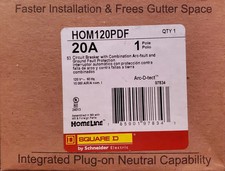 New Square D HOM120PDF Circuit Breaker 20A 1-Pole 120V - Lot of 10