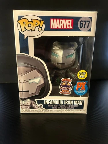 Funko Pop! Vinyl: Marvel - Infamous Iron Man (Glow) - PX Previews Exclusive #677