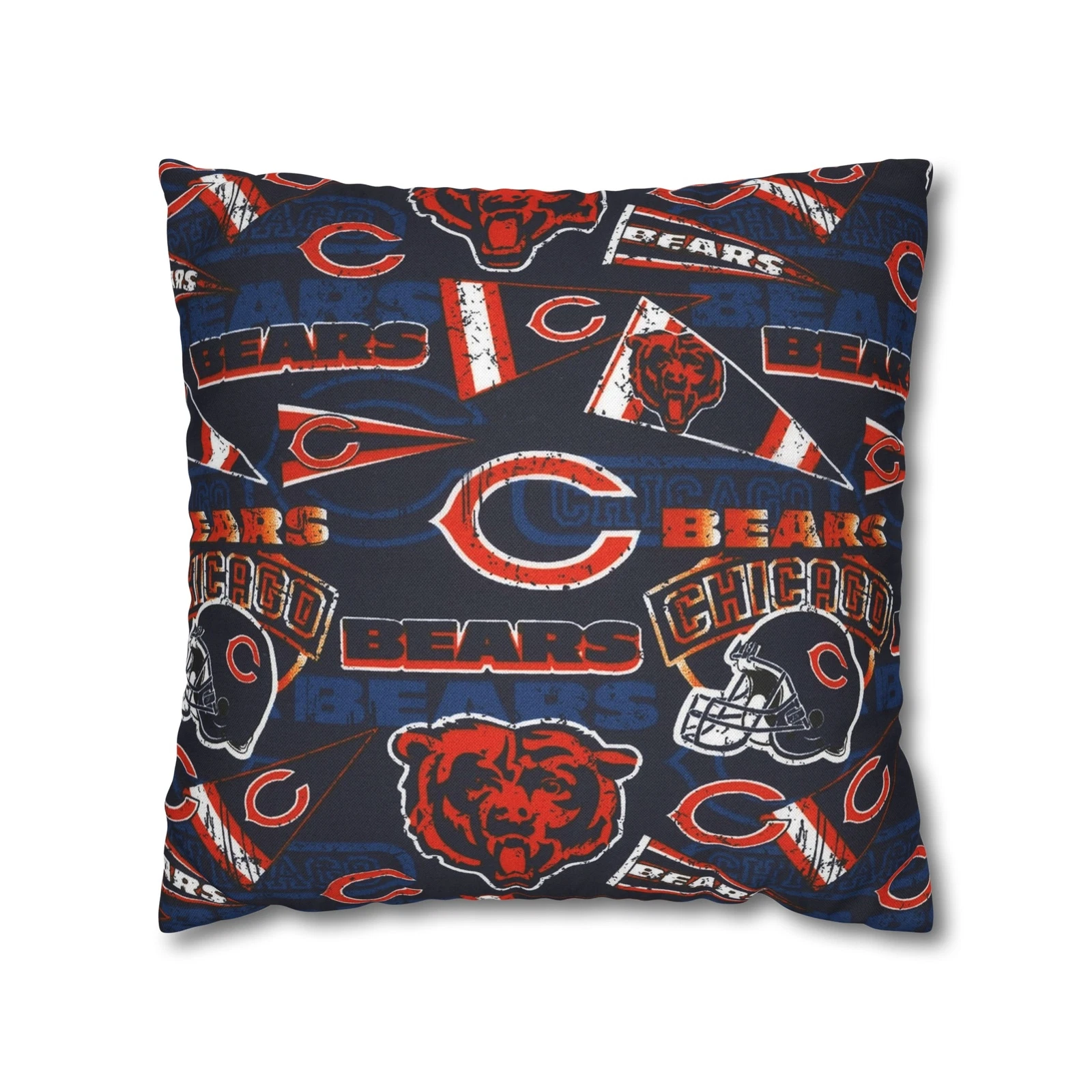 Chicago Bears Spun Square Throw Pillowcase
