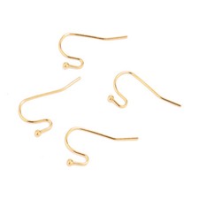 100pcs/lot Gold Plated Stainless Steel Earring Hooks Ear Wire for Jewelry Making