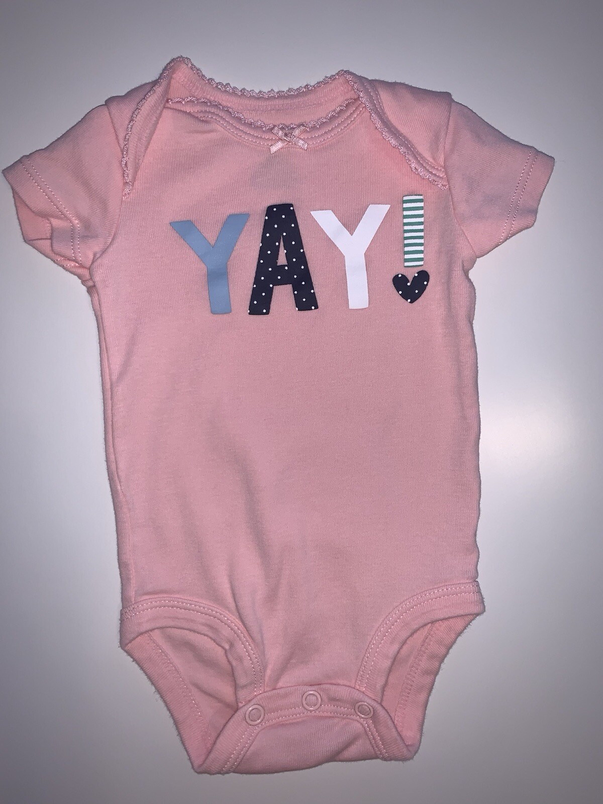 Carter's Valentine Theme Footed Romper / Sleeper Size 3 Months & Bodysuit YAY