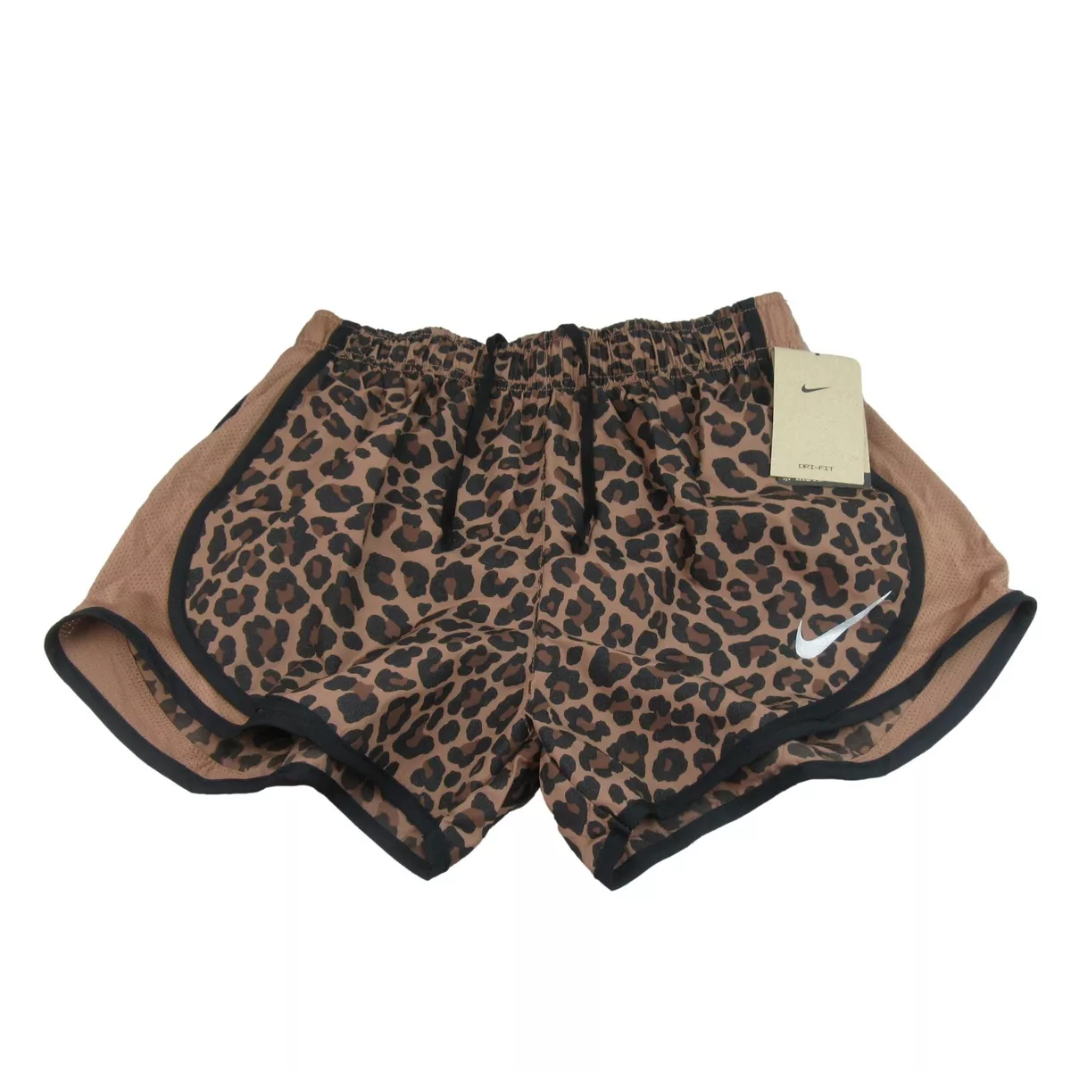 Nike Dri FIT Tempo Leopard Running Shorts Womens Size Medium NEW DV7222 256