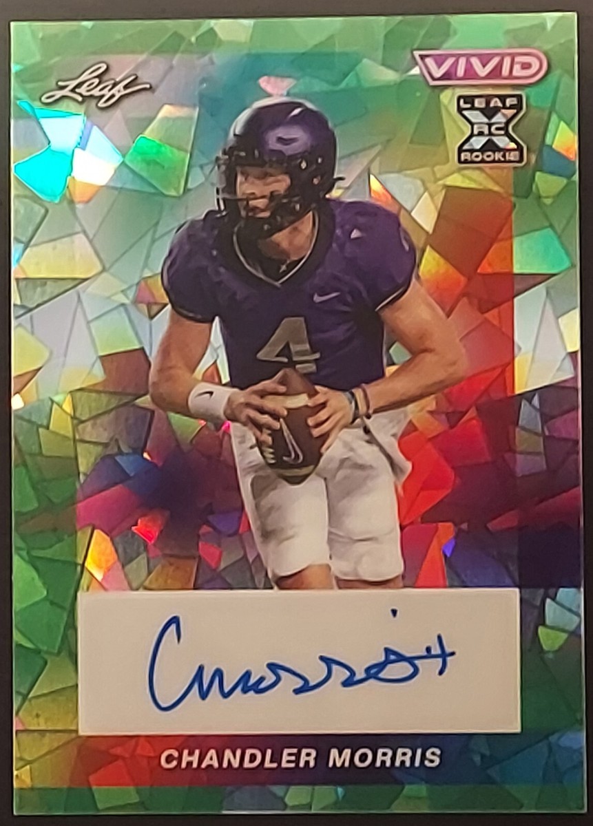 2024 Leaf Vivid Football Chandler Morris AUTO #BA-CM1 Green 2/4 | eBay
