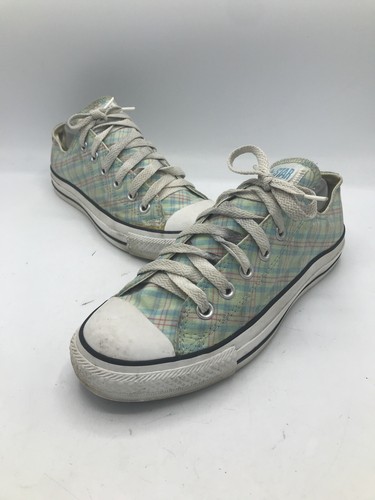 converse green plaid