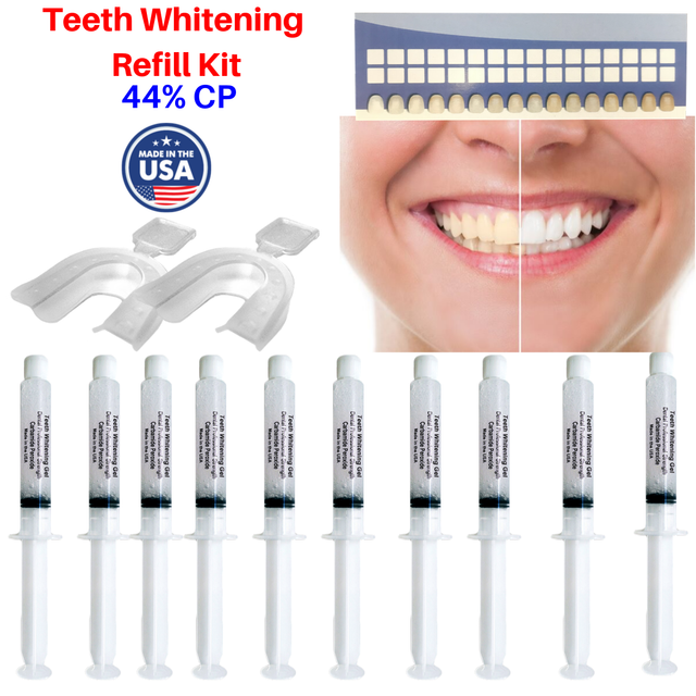 Advanced Kit Gel Teeth Whitening Refill Kit 10 ML Tubes 2 TraysMade in