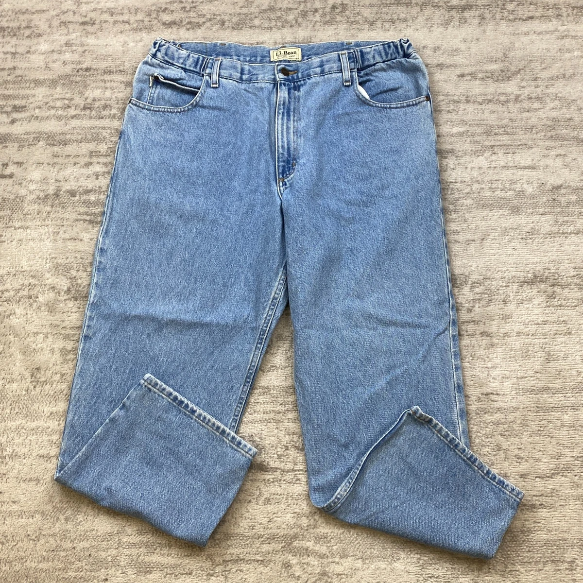 LL Bean Pants Mens 38 Blue Jeans Denim Pocket Outdoors Preppy