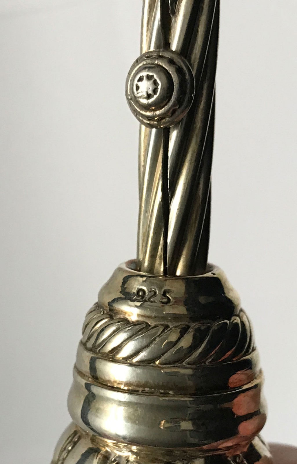 JUDAICA Silver Jewish SHAMASH Candle Holder for Shabbos Sabbath Candles