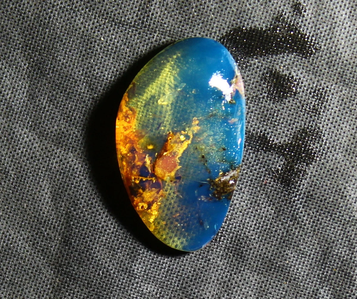 Blue online amber pendant