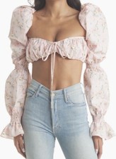 House of CB Henrietta Shirred Bralette Top Size S