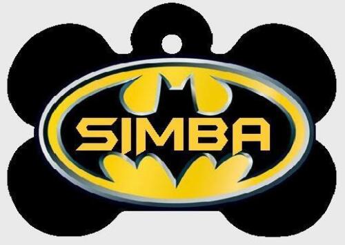 BATMAN PET ID TAGS Personalized Any Name Custom Dog Tag Printed on 2 Sides - Picture 1 of 1