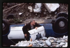 Rambo First Blood Brian Dennehy car wreck Original 35mm Transparency Stamped 