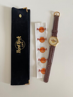 Hard Rock Cafe New York Uhr Vintage Leder Neu ungetragen