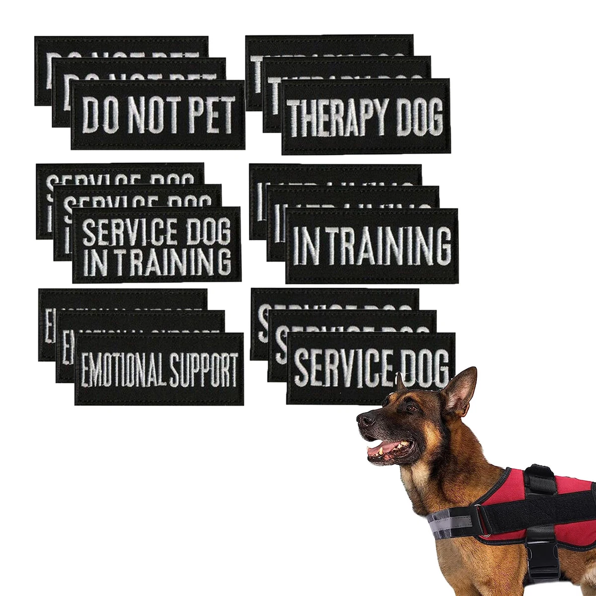 Service Dog Patches for Harness and Vest Removable Dog Vest Patches in  Training