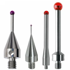 CMM Touch Probe M4 Thread Ruby Ball Tip Stainless Steel Stem / Extension Stem