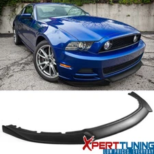 Fits 13-14 Ford Mustang R Style Unpainted Black Front Bumper Lip Spoiler Kit PP