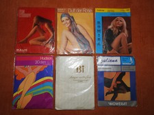LOT Vintage 6 Pcs. HUDSON,Bi,juliana,ROMINA nylon stockings St mpfe S:9 1/2-10
