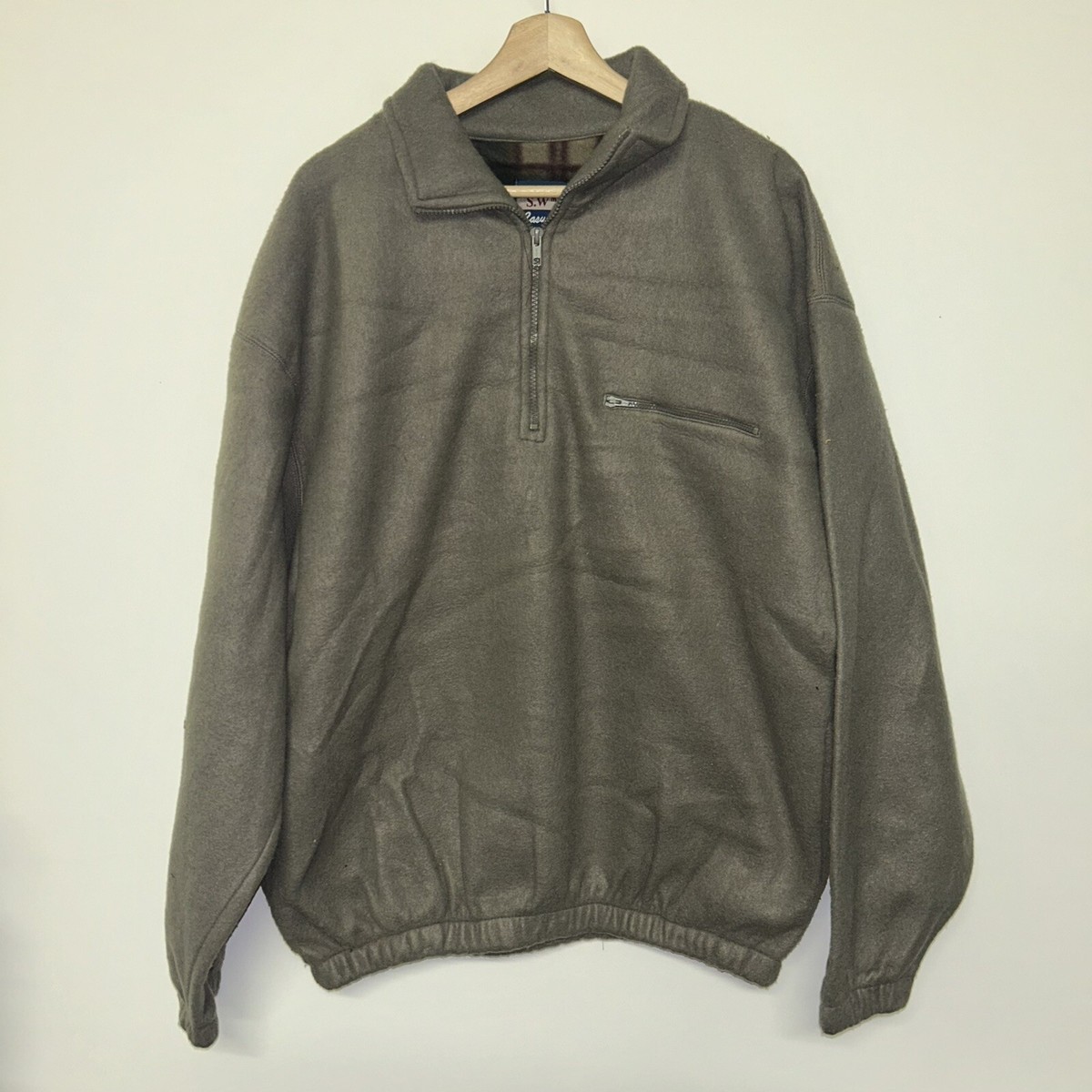 Vintage 1990's SWM Casuals Quarter Zip Jacket, Deadstock NWT