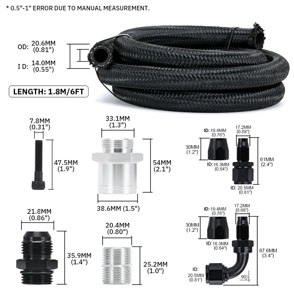 For Ford 1996+ 4.6 5.4L Mustang GT350 500 F150 Billet Oil Filter Relocation Kit - Image 3 of 4