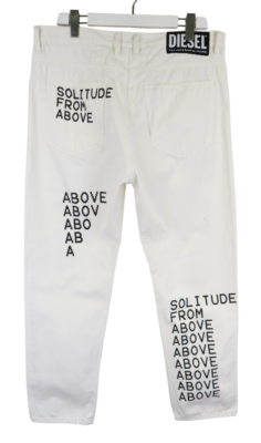 DIESEL D-Vider-Sp2 Carrot 069KT Jeans Men's W36/~L27 White Printed