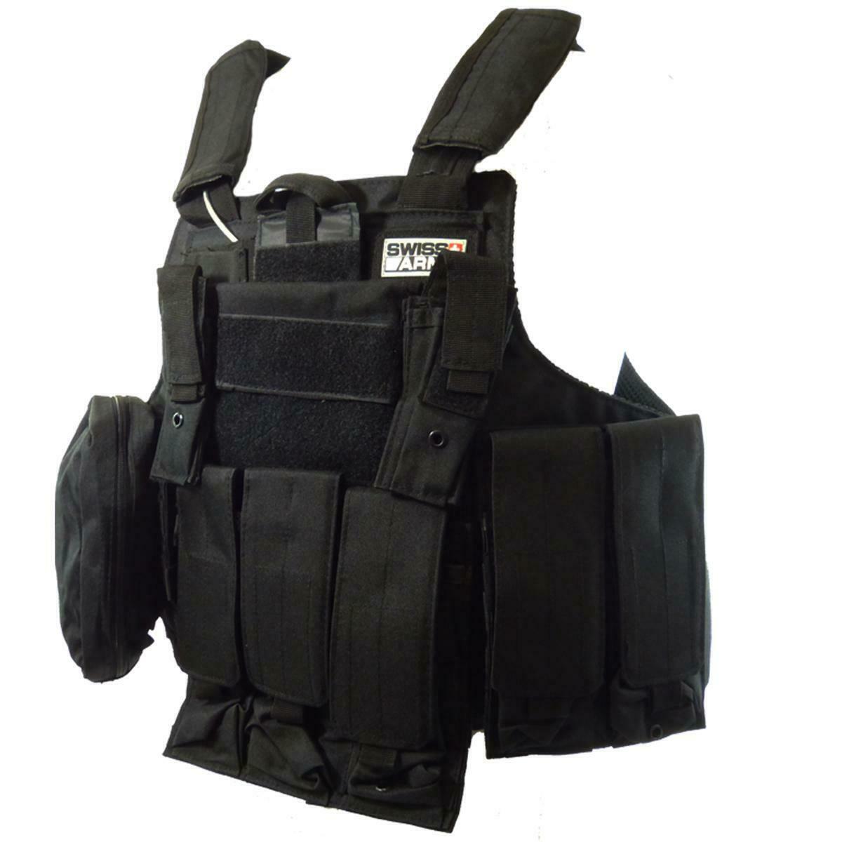 Cybergun Swiss Arms Airsoft Ciras Tactical Vest Modular Black Molle