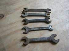 5 pcs Vintage Rustic Rusty Assorted Made in USA Wrench